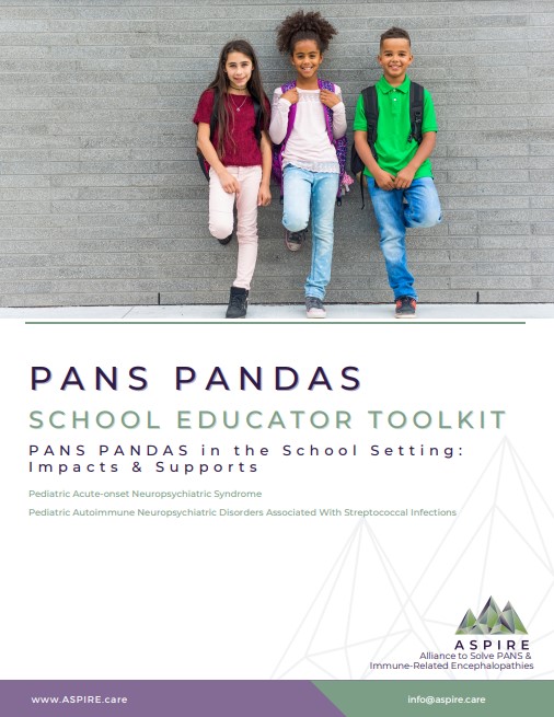 PANS PANDAS SCHOOL EDUCATOR TOOLKIT BROCHER COVER